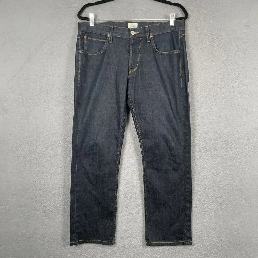 Hudson Jeans Pants Mens 32 Byron Straight Dark Wash Stretch Denim Five Pocket